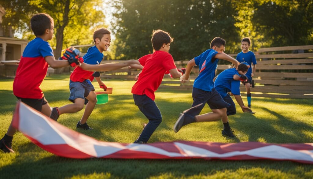 Nerf capture the flag game