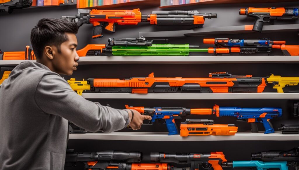 nerf blaster selection