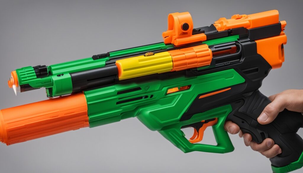 testing nerf blasters